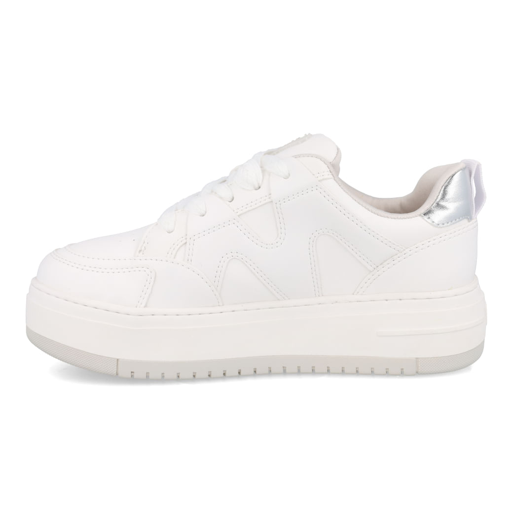Via Marte Tenis Casual 306002-03 Branco-Prata Napa-Metalizado_5_999999992675828_23